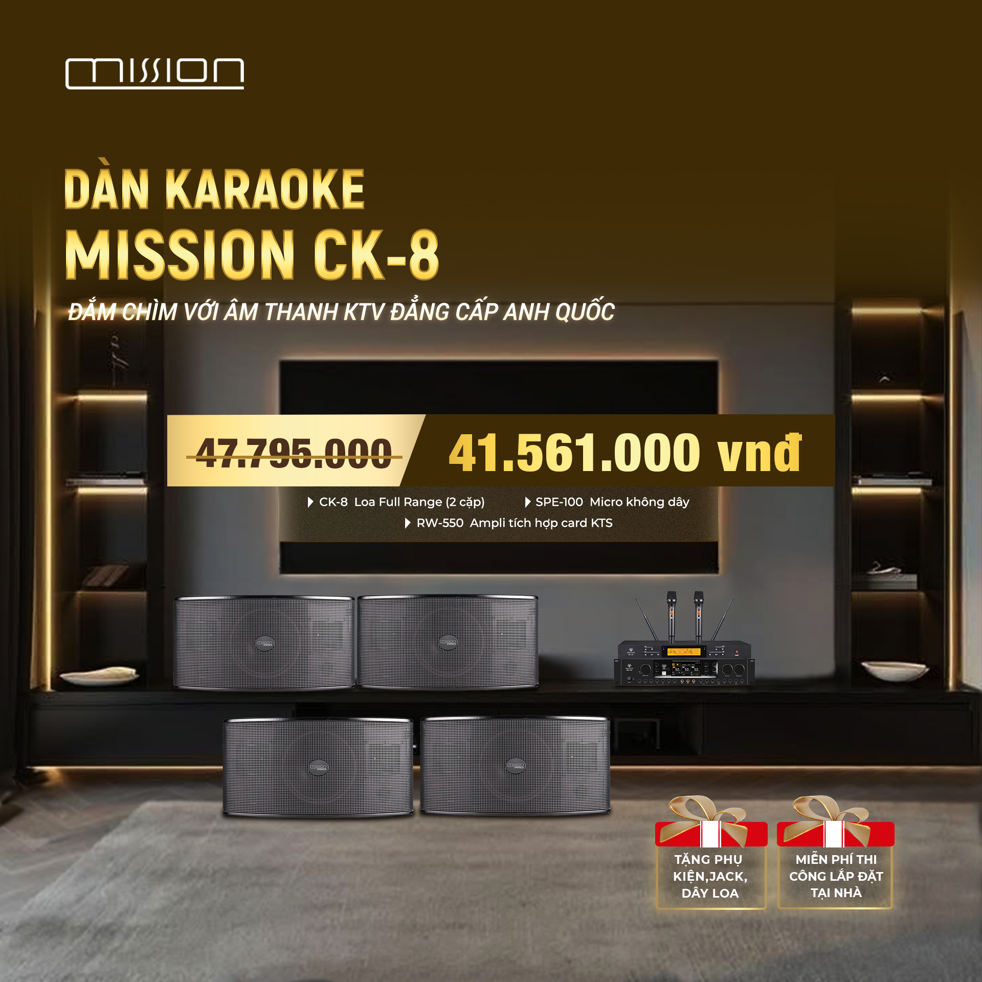 DÀN KARAOKE GIA ĐÌNH MISSION CK-8-2 1 DÀN KARAOKE GIA ĐÌNH MISSION CK-8-2