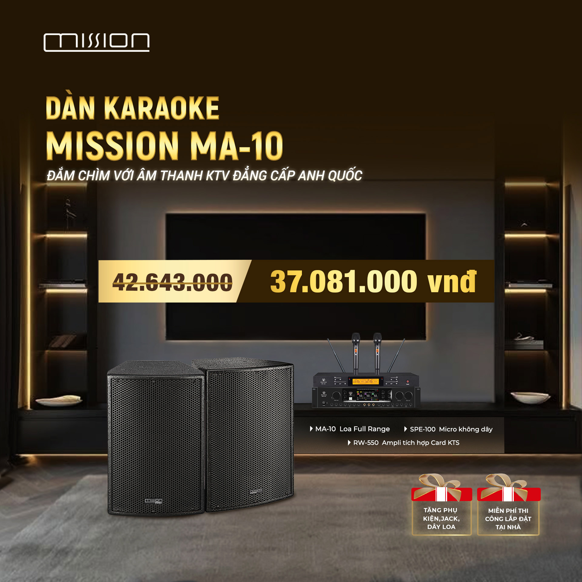 DÀN KARAOKE GIA ĐÌNH MISSION MA-10-1 1 DÀN KARAOKE GIA ĐÌNH MISSION MA-10-1