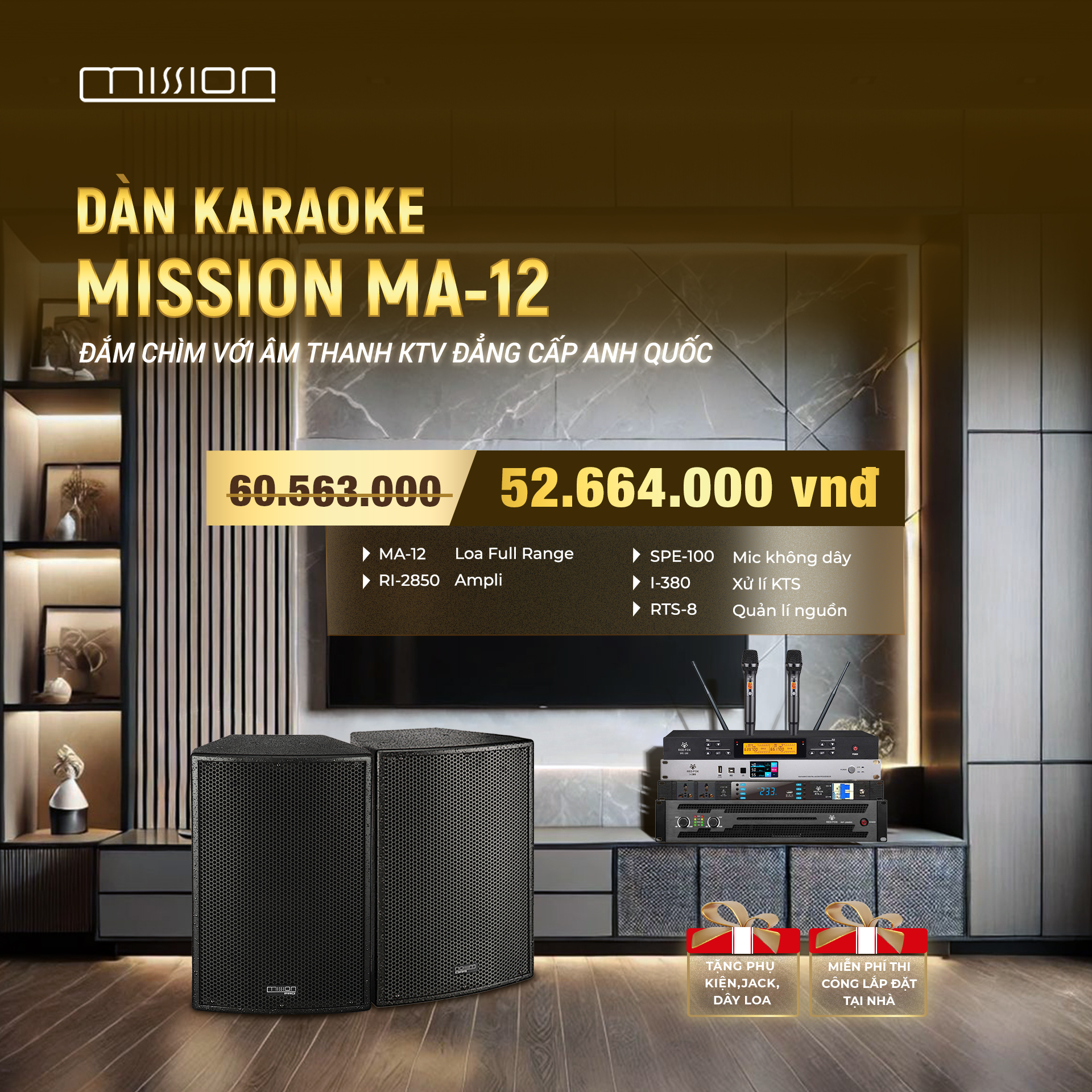 DÀN KARAOKE GIA ĐÌNH MISSION MA-12-5 1 DÀN KARAOKE GIA ĐÌNH MISSION MA-12-5