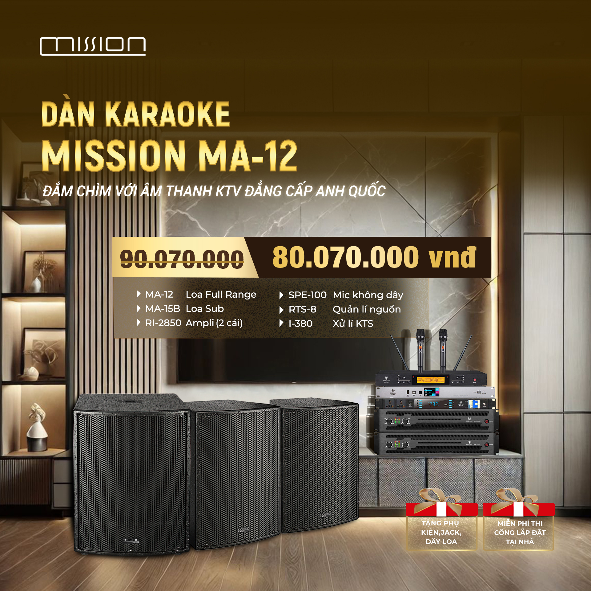 DÀN KARAOKE GIA ĐÌNH MISSION MA-12-6 1 DÀN KARAOKE GIA ĐÌNH MISSION MA-12-6